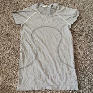 RARE Lululemon swiftly tech black and white striped!!!